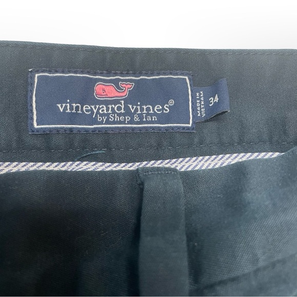 Vineyard Vines By Shep & Ian Chino Shorts Mens 34 Blue Regular Fit Slash Pocket - Picture 3 of 5